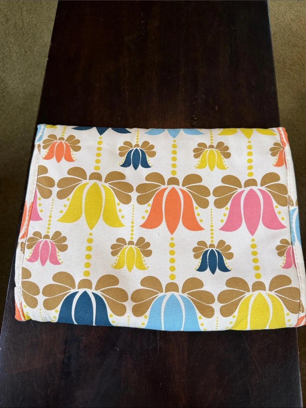 Primrose Hill Multicolor Floral Cosmetic Bag Set - Cream
